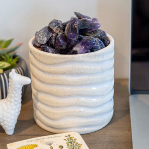 Half Tumbled Chevron Banded Amethyst from Brazil - Choose Size