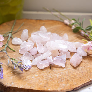 Half Tumbled Rose Quartz from Madagascar - Choose Size & Weight