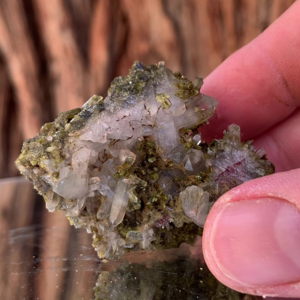 5cm 42g Epidote & Clear Quartz from Morocco