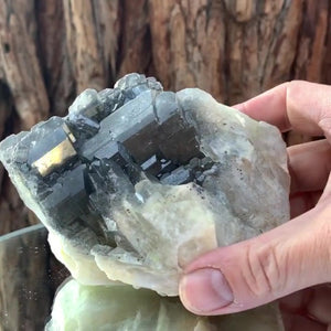 12cm 1.18kg Tabular Barite from M’Rirt Town, Atlas Mountains, Morocco
