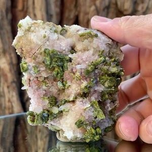 8cm 184g Epidote & Quartz from Imilchil, Atlas Mtns, MO