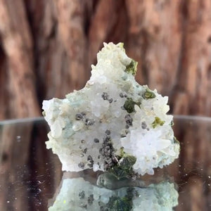 4cm 15g Clear Quartz with Epidote from Imilchil, Atlas Mountain Range, Morocco