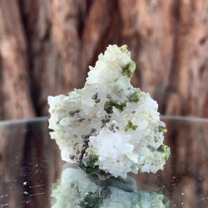 4cm 15g Clear Quartz with Epidote from Imilchil, Atlas Mountain Range, Morocco