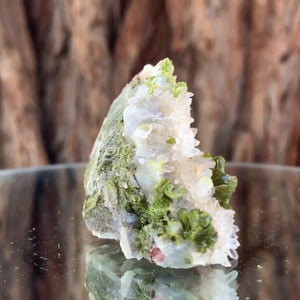 6.5cm 30g Clear Quartz with Epidote from Imilchil, Atlas Mountain Range, Morocco
