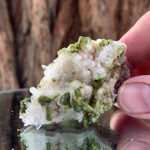 6.5cm 30g Clear Quartz with Epidote from Imilchil, Atlas Mountain Range, Morocco
