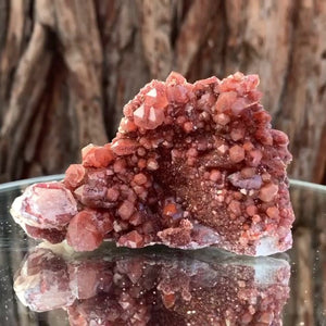 9cm 205g Red Quartz with Clay Inclusion from Errachidia, Morocco