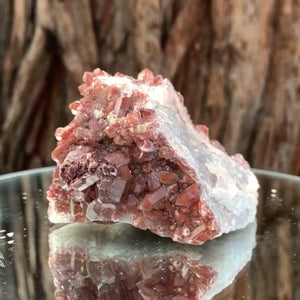 9cm 205g Red Quartz with Clay Inclusion from Errachidia, Morocco