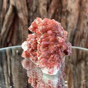 9cm 205g Red Quartz with Clay Inclusion from Errachidia, Morocco