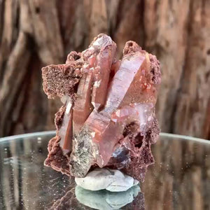 6cm 110g Red Quartz with Clay Inclusion from Errachidia, Morocco