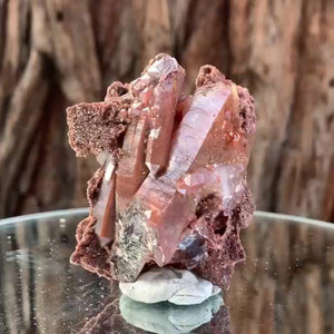 
            
                Load image into Gallery viewer, 6cm 110g Red Quartz with Clay Inclusion from Errachidia, Morocco
            
        