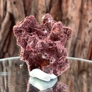 6cm 110g Red Quartz with Clay Inclusion from Errachidia, Morocco