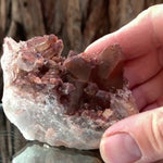 9cm 235g Red Quartz with Clay Inclusion from Errachidia, Morocco