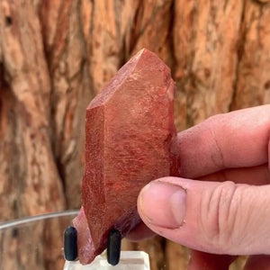 8cm 96g Red Quartz with Clay Inclusion, Tinejdad, Errachidia Province, Morocco