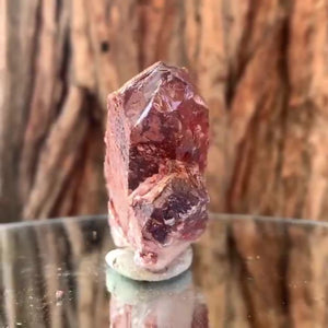 8cm 126g Red Quartz with Clay Inclusion, Tinejdad, Errachidia Province, Morocco