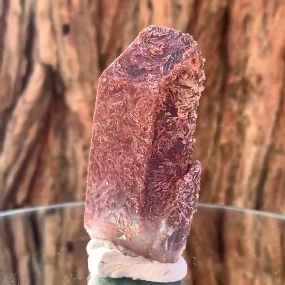 
            
                Load image into Gallery viewer, 8.2cm 84g Red Quartz with Clay Inclusion, Tinejdad, Errachidia Province, Morocco
            
        