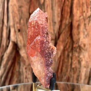 9.5cm 164g Red Quartz with Clay Inclusion, Tinejdad, Errachidia Province, Morocco