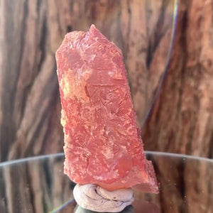 8.3cm 144g Red Quartz with Clay Inclusion, Tinejdad, Errachidia Province, Morocco