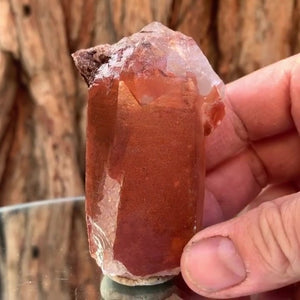 
            
                Load image into Gallery viewer, 7.3cm 162g Red Quartz with Clay Inclusion, Tinejdad, Errachidia Province, Morocco
            
        
