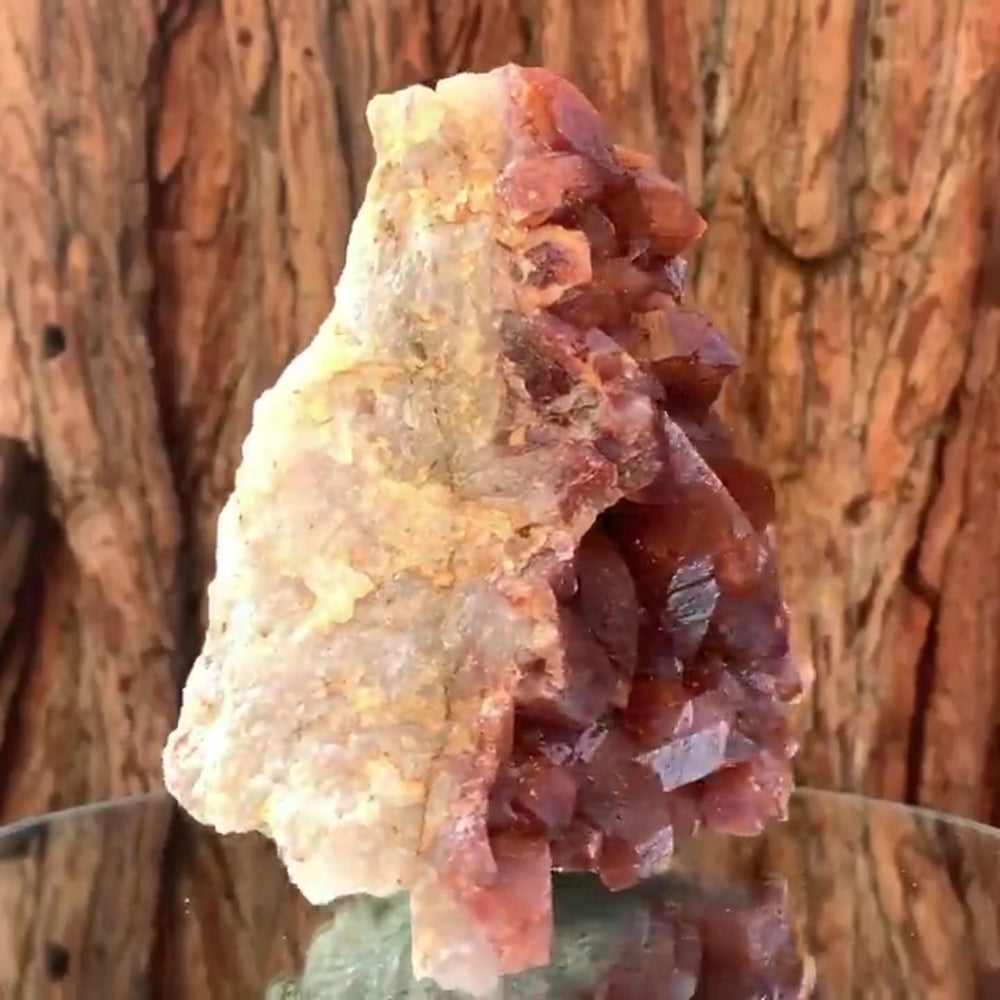 12cm 1.13kg Red Quartz with Clay Inclusion, Tinejdad, Errachidia Province, Morocco