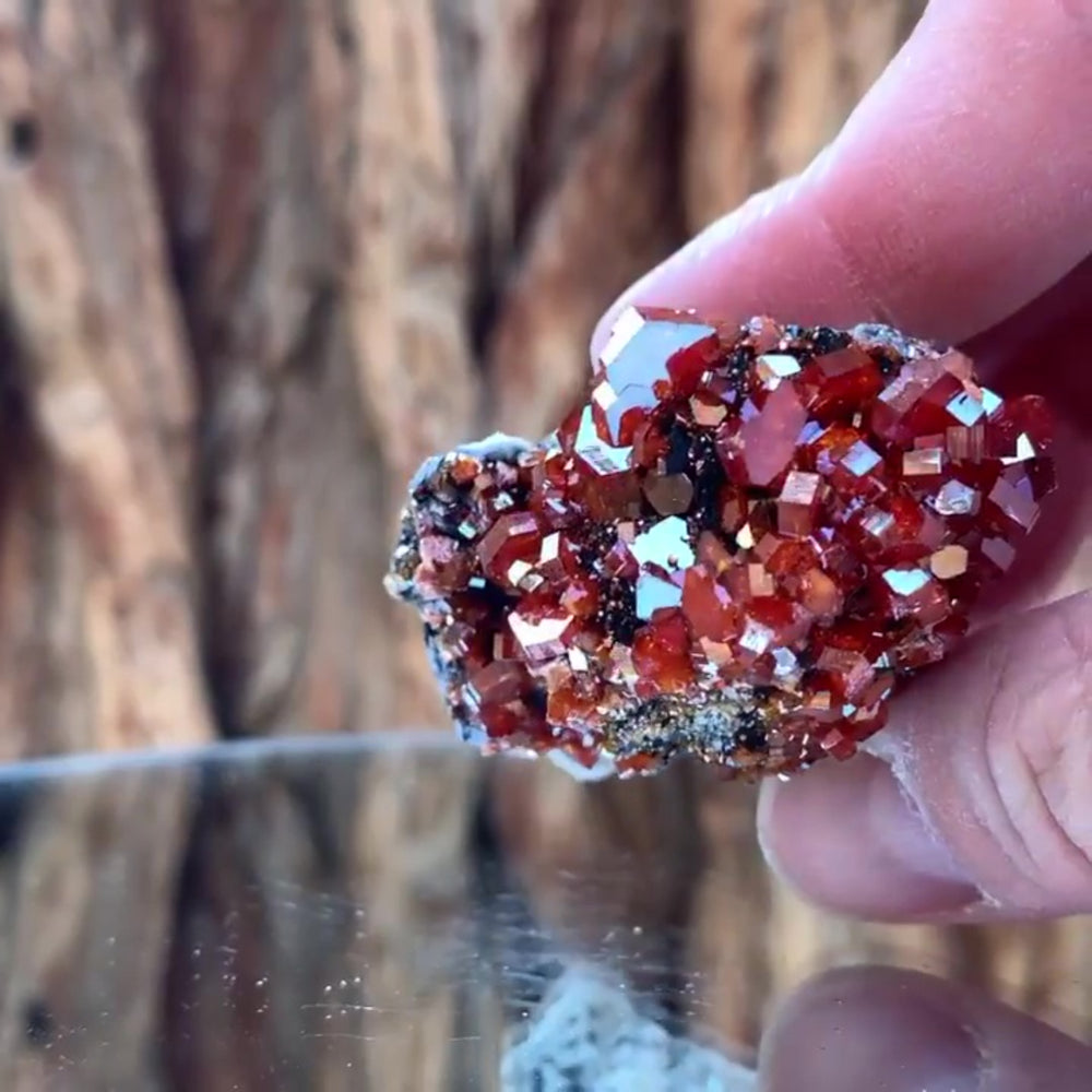 5cm 115g Vanadinite and Manganese from Mibladen, Morocco
