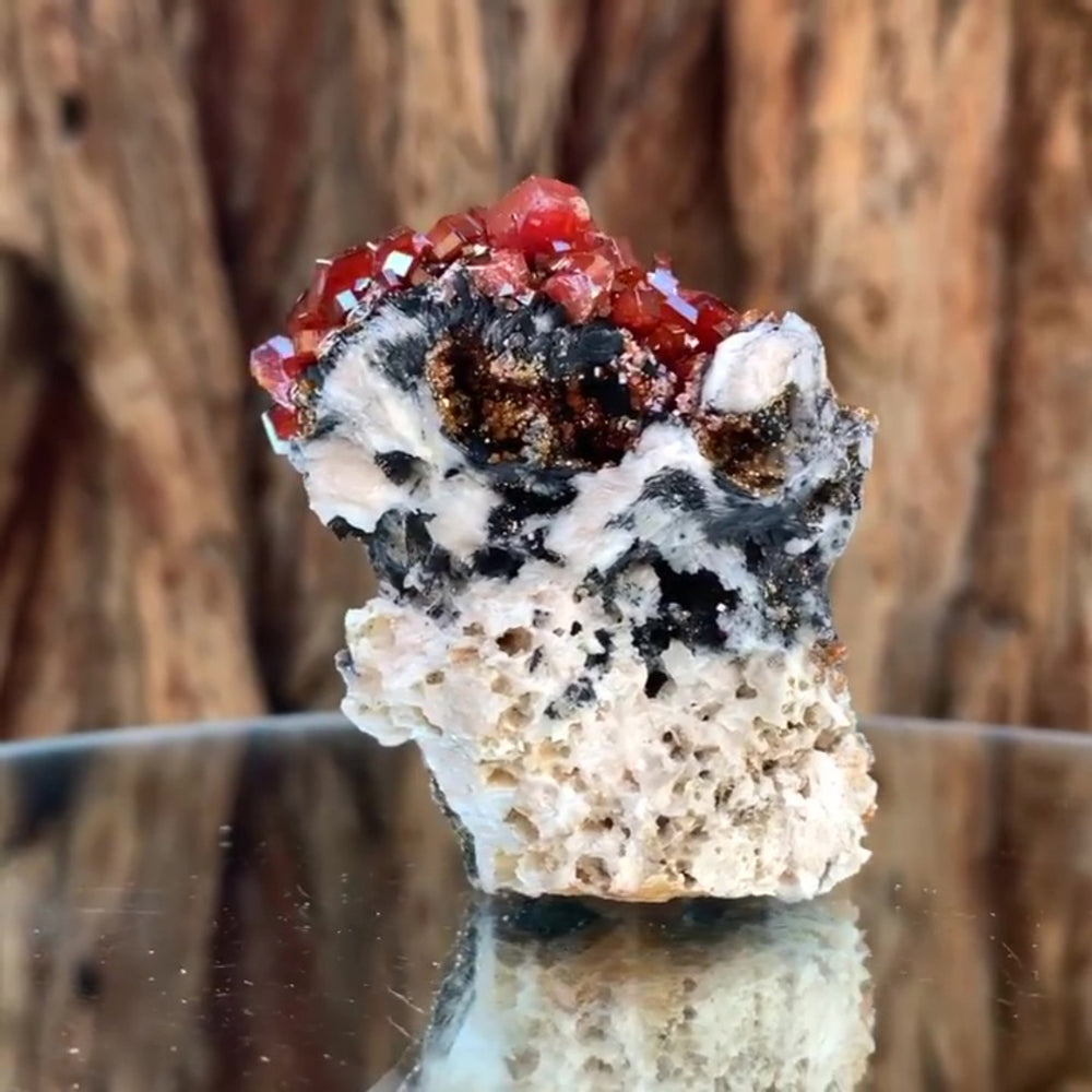 5cm 115g Vanadinite and Manganese from Mibladen, Morocco