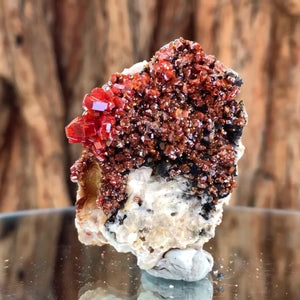 
            
                Load image into Gallery viewer, 5.5cm 90g Vanadinite and Manganese from Mibladen, Morocco
            
        
