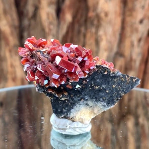 6.5cm 110g Vanadinite and Manganese from Mibladen, Morocco