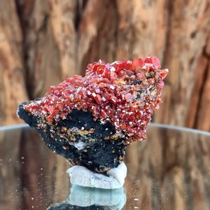 6.5cm 110g Vanadinite and Manganese from Mibladen, Morocco