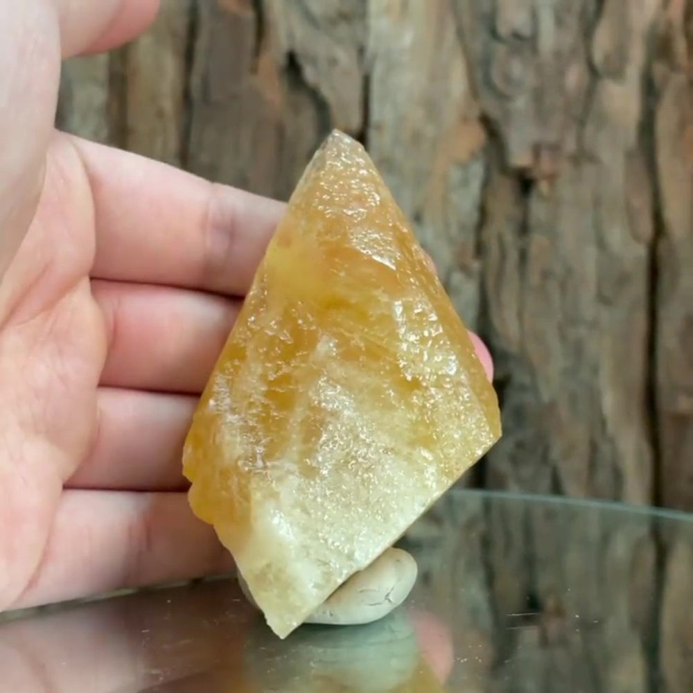 9cm 125g Yellow Dogtooth Calcite from Imilchil, Middle Atlas Mtns, Morocco