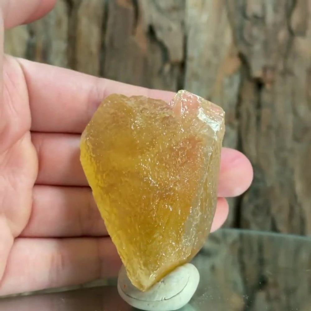 
            
                Load image into Gallery viewer, 6cm 70g Yellow Dogtooth Calcite from Imilchil, Middle Atlas Mtns, Morocco
            
        