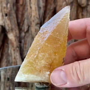 10cm 175g Yellow Calcite from Imilchil, Middle Atlas Mtns, Morocco