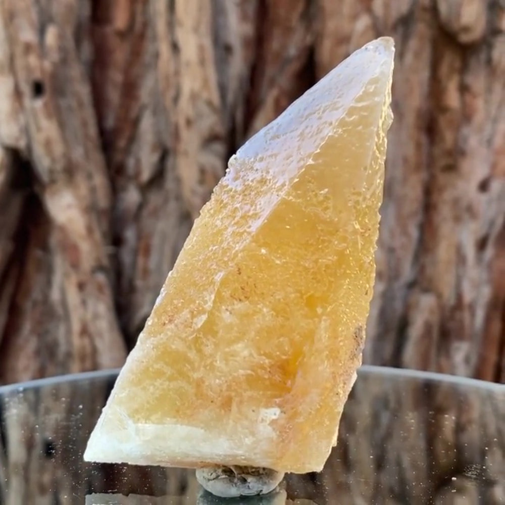 10cm 175g Yellow Calcite from Imilchil, Middle Atlas Mtns, Morocco
