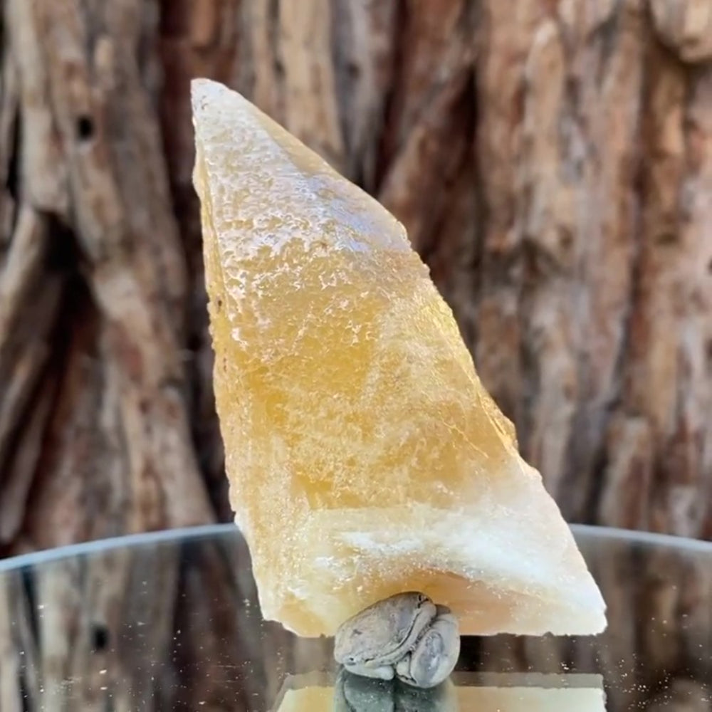 10cm 175g Yellow Calcite from Imilchil, Middle Atlas Mtns, Morocco