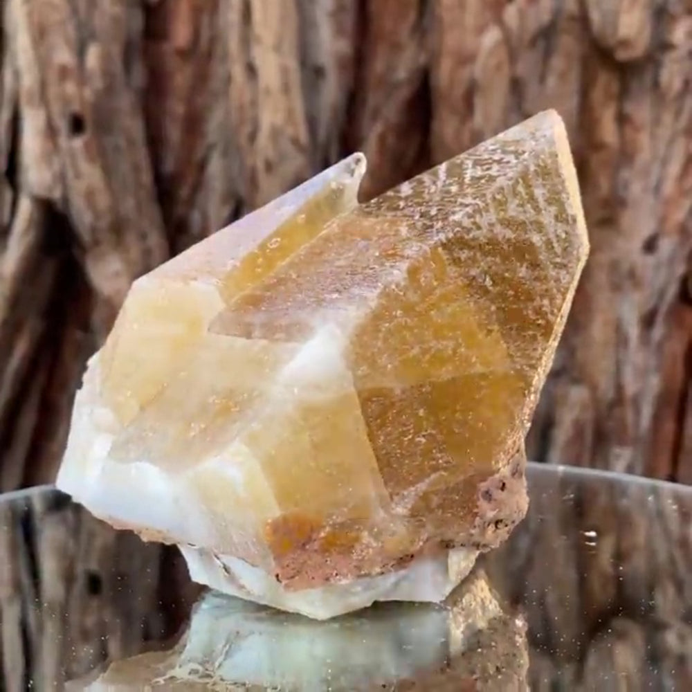 
            
                Load image into Gallery viewer, 11cm 445g Yellow Calcite from Imilchil, Middle Atlas Mtns, Morocco
            
        
