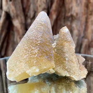 7.5cm 220g Yellow Calcite from Imilchil, Middle Atlas Mtns, Morocco