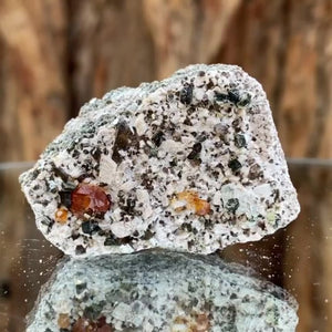 4cm 24g Garnet & Smoky Quartz from Fujian, China