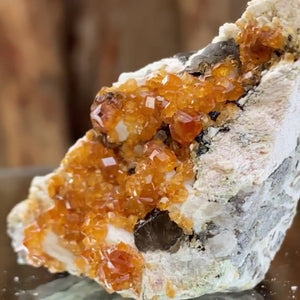 5.5cm 36g Garnet & Smoky Quartz from Fujian, China