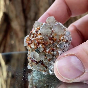 4.5cm 48g Garnet & Smoky Quartz from Fujian, China