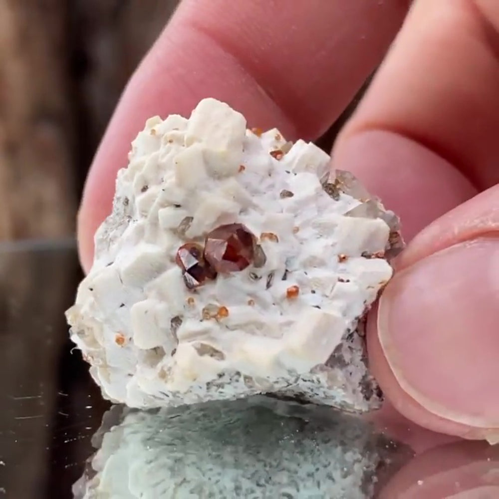 3cm 21g Garnet & Smoky Quartz from Fujian, China