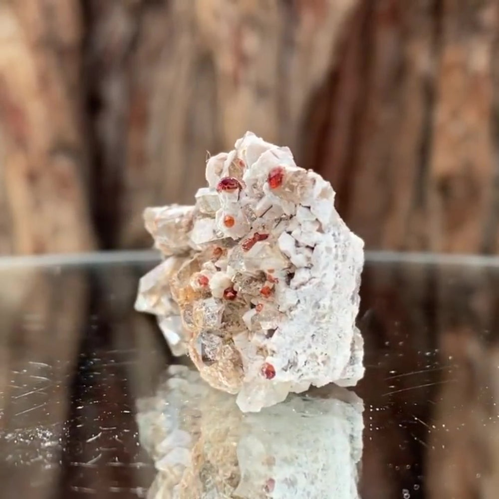 4cm 15g Garnet & Smoky Quartz from Fujian, China