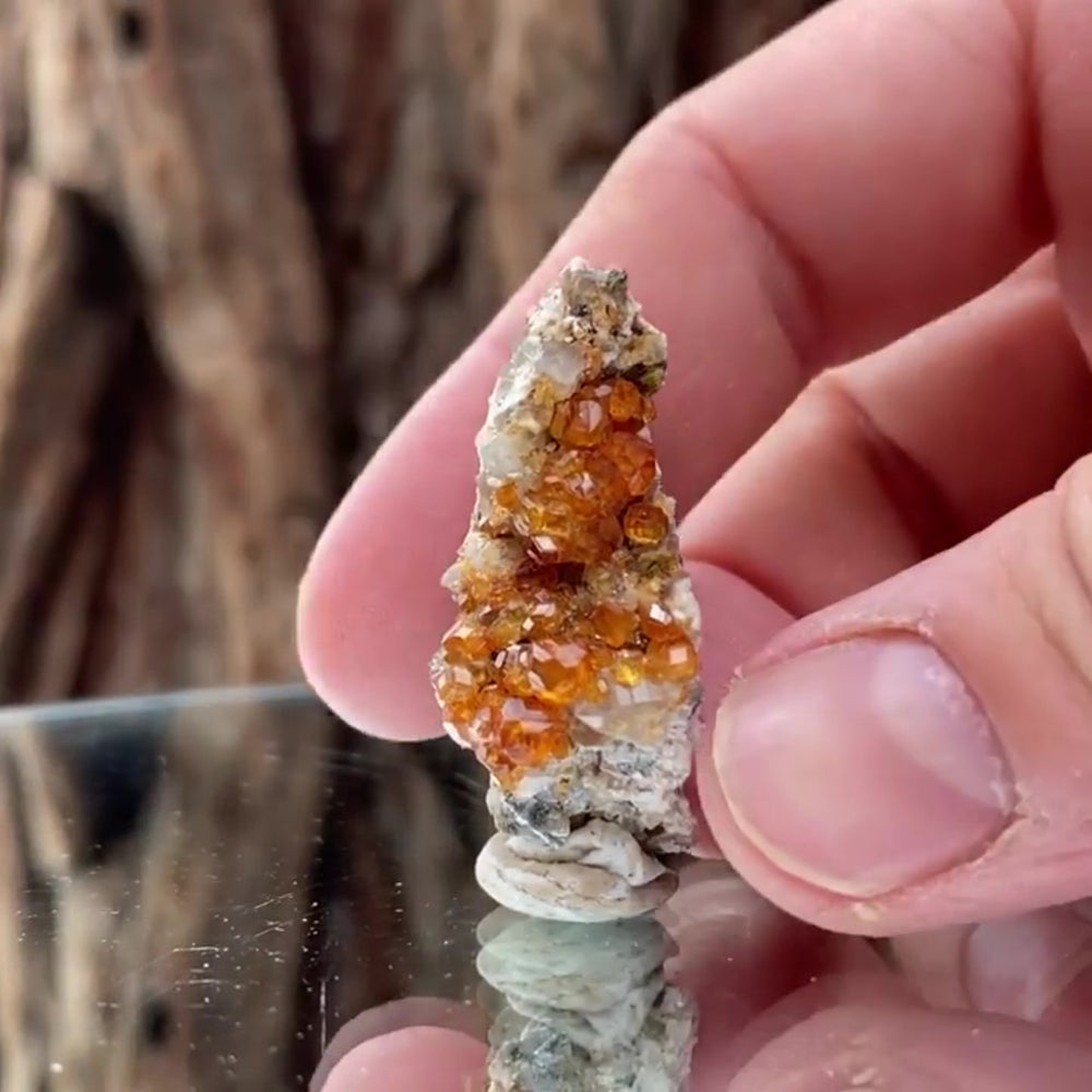 4cm 10g Garnet & Smoky Quartz from Fujian, China