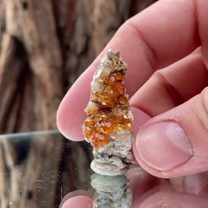 4cm 10g Garnet & Smoky Quartz from Fujian, China