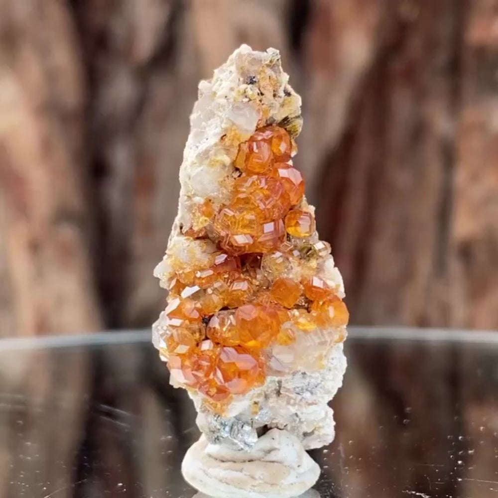 4cm 10g Garnet & Smoky Quartz from Fujian, China