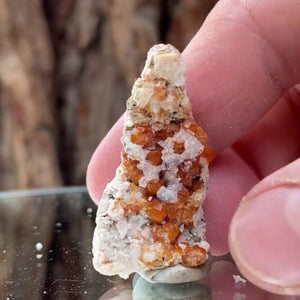 4cm 11g Garnet & Smoky Quartz from Fujian, China