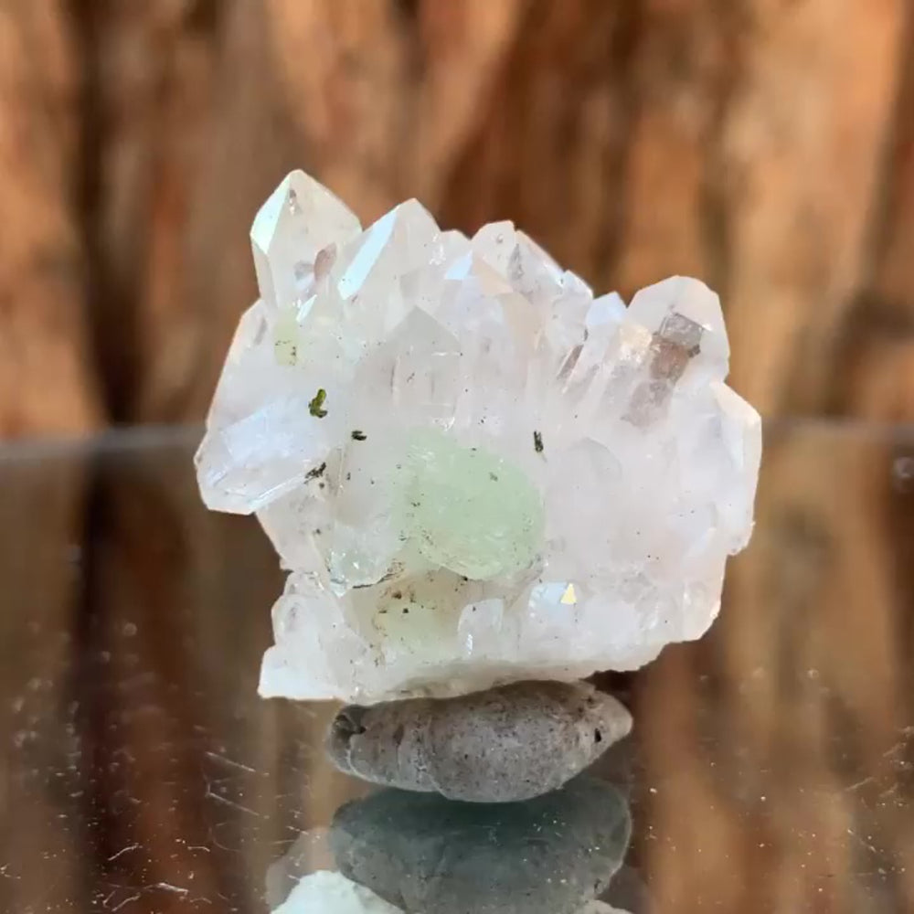 3cm 10g Prehnite and Quartz from Yunnan, China