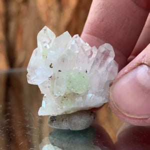 3cm 10g Prehnite and Quartz from Yunnan, China