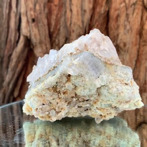 13cm 1.01kg Prehnite and Quartz from Yunnan, China