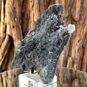 14cm 370g Stibnite & Calcite from Hunan, China