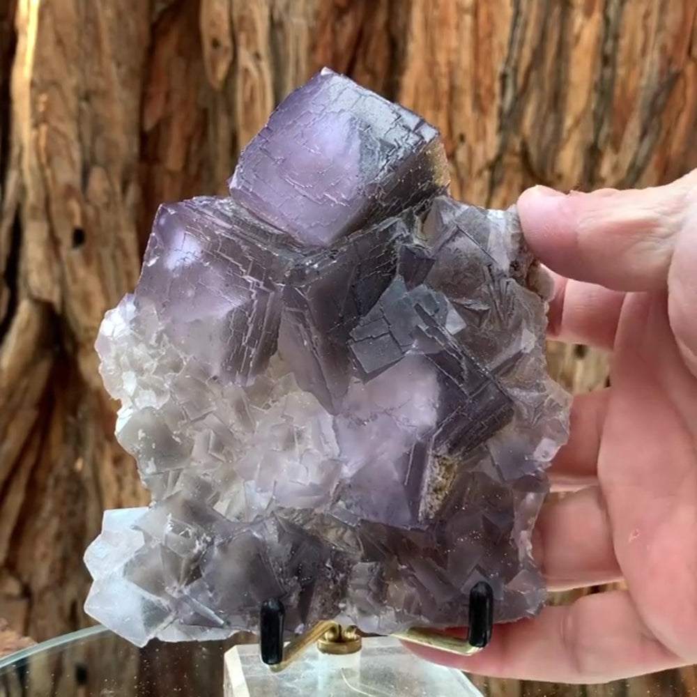 12cm 580g Purple Fluorite from Balochistan, Pakistan