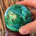 7cm 985g Polished Malachite Sphere from Congo